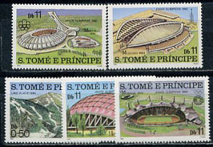 Сан Томе, Олимпиада 1980. Стадионы, 5 марок